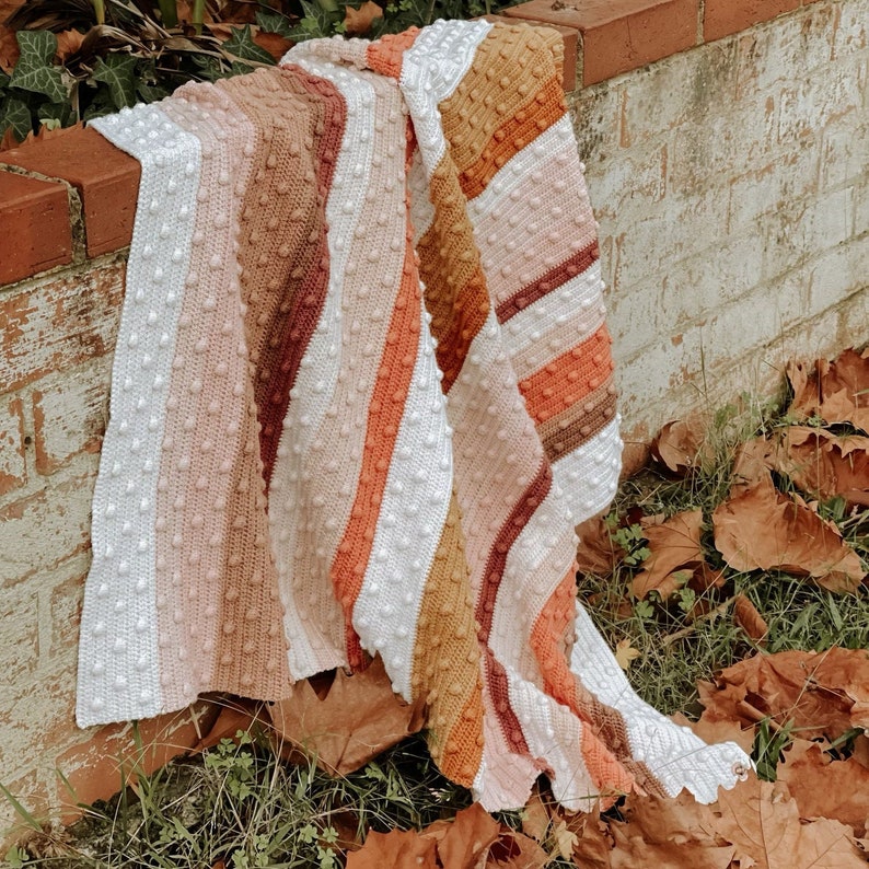 Autumn Bobble Blanket Crochet Pattern