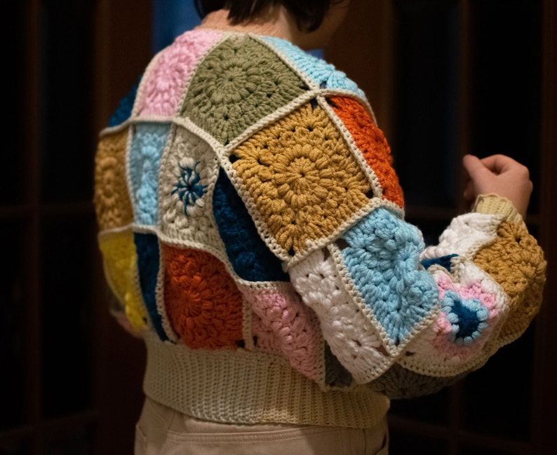 Colorburst Cardigan Crochet Pattern