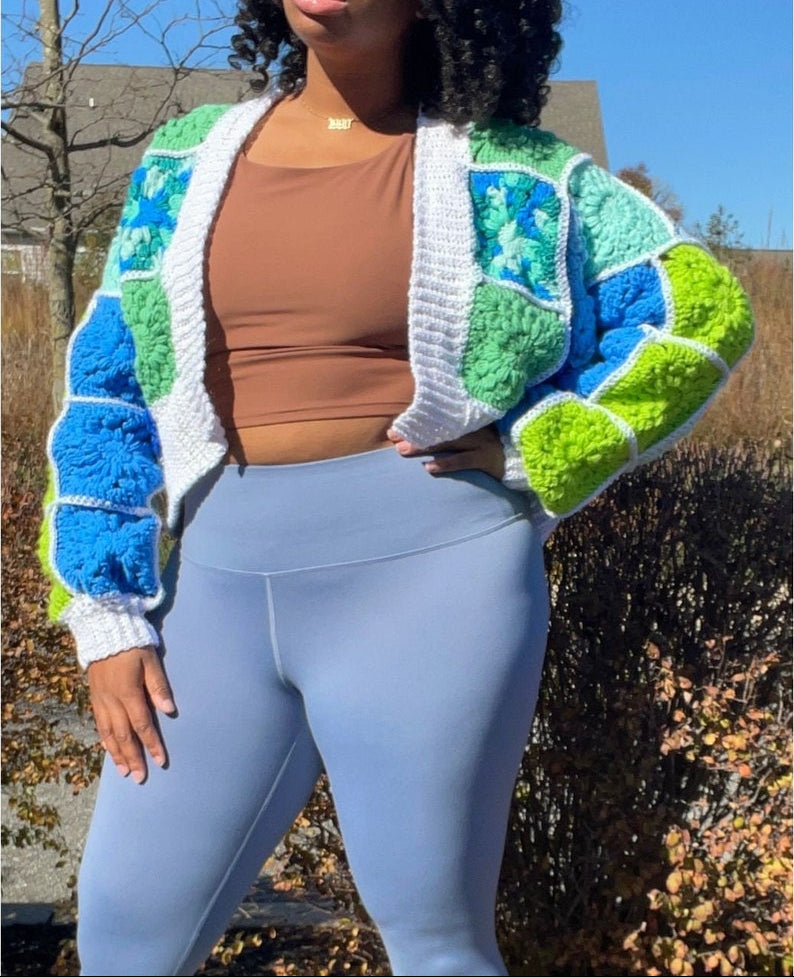 Colorburst Cardigan Crochet Pattern