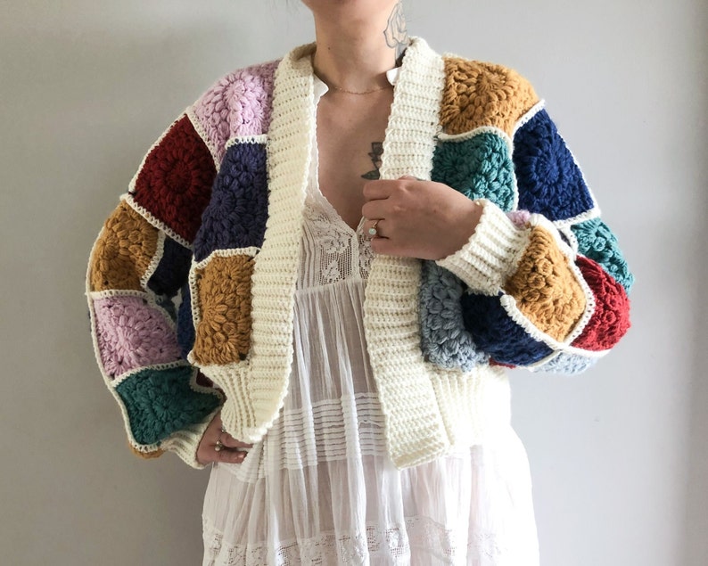 Colorburst Cardigan Crochet Pattern