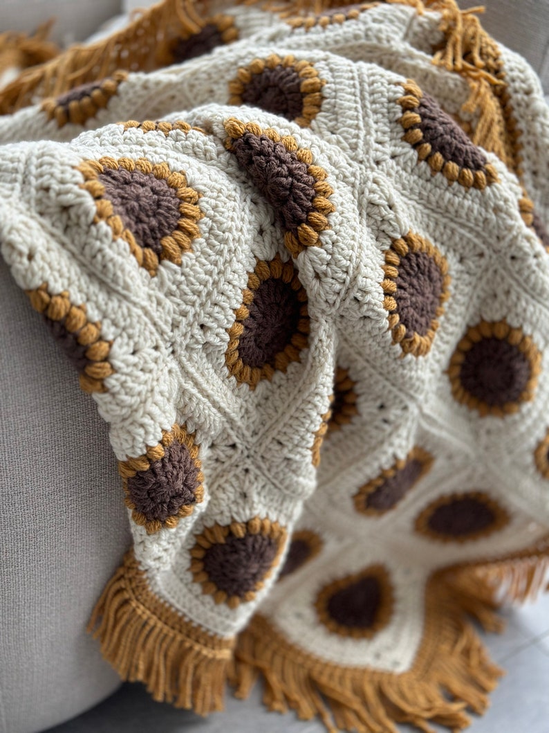 Sunflower Blanket Crochet Pattern