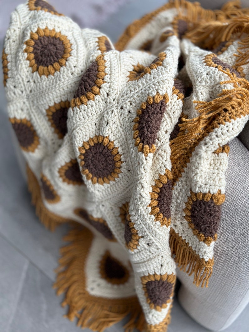 Sunflower Blanket Crochet Pattern