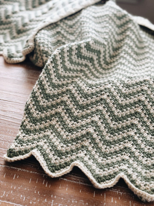 Willow Wave Blanket Crochet Pattern