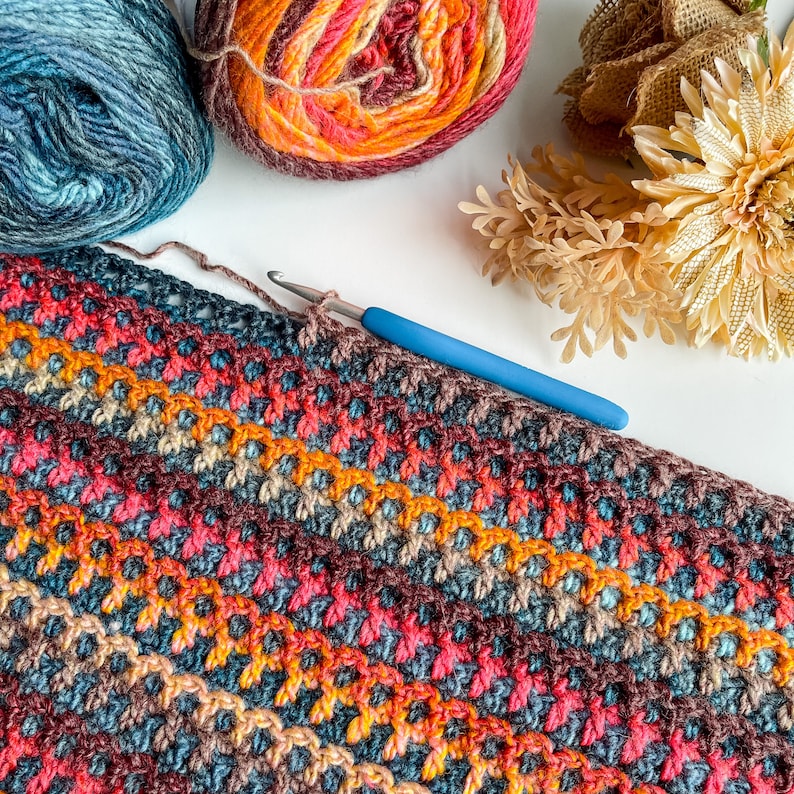 Woven Trail Blanket Crochet Pattern