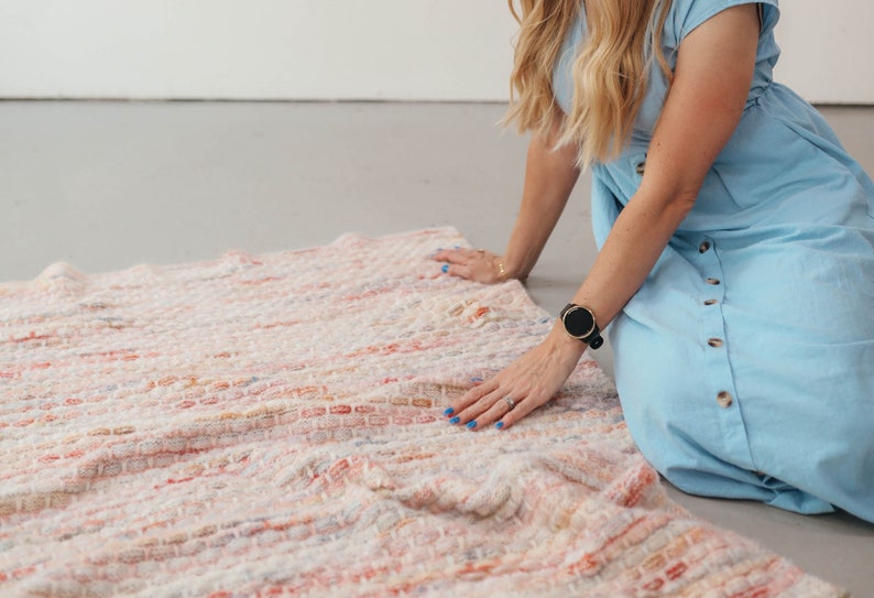 Rosecloud Blanket Knitting Pattern