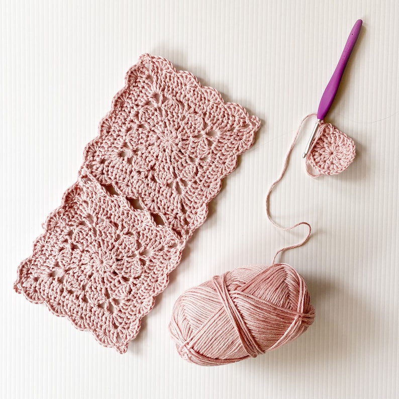 Snowflower Blanket Crochet Pattern