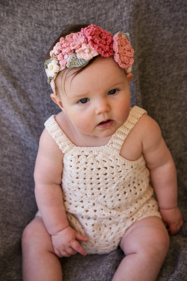 Sweet Bloom Romper Crochet Pattern