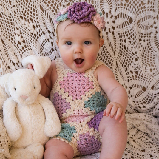 Sweet Bloom Romper Crochet Pattern
