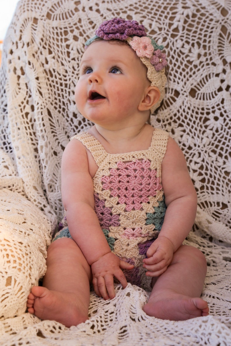 Sweet Bloom Romper Crochet Pattern