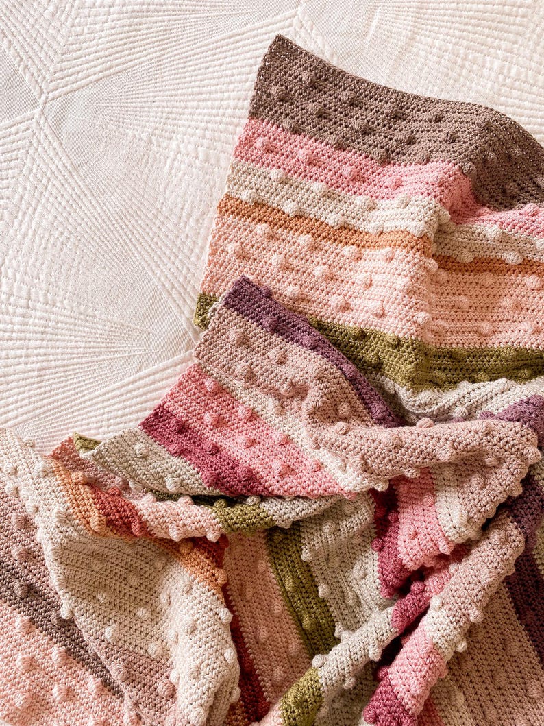 Autumn Bobble Blanket Crochet Pattern