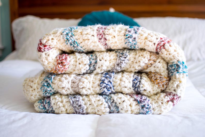 Snowdrift Blanket Crochet Pattern