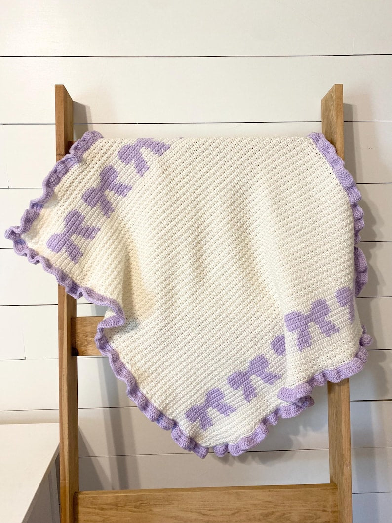 Bow Bliss Blanket Crochet Pattern