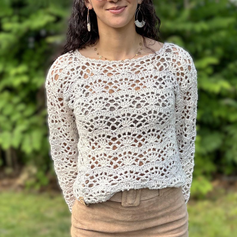 Beach Lace Sweater Crochet Pattern