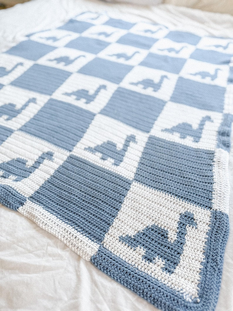 Dino Blanket Crochet Pattern