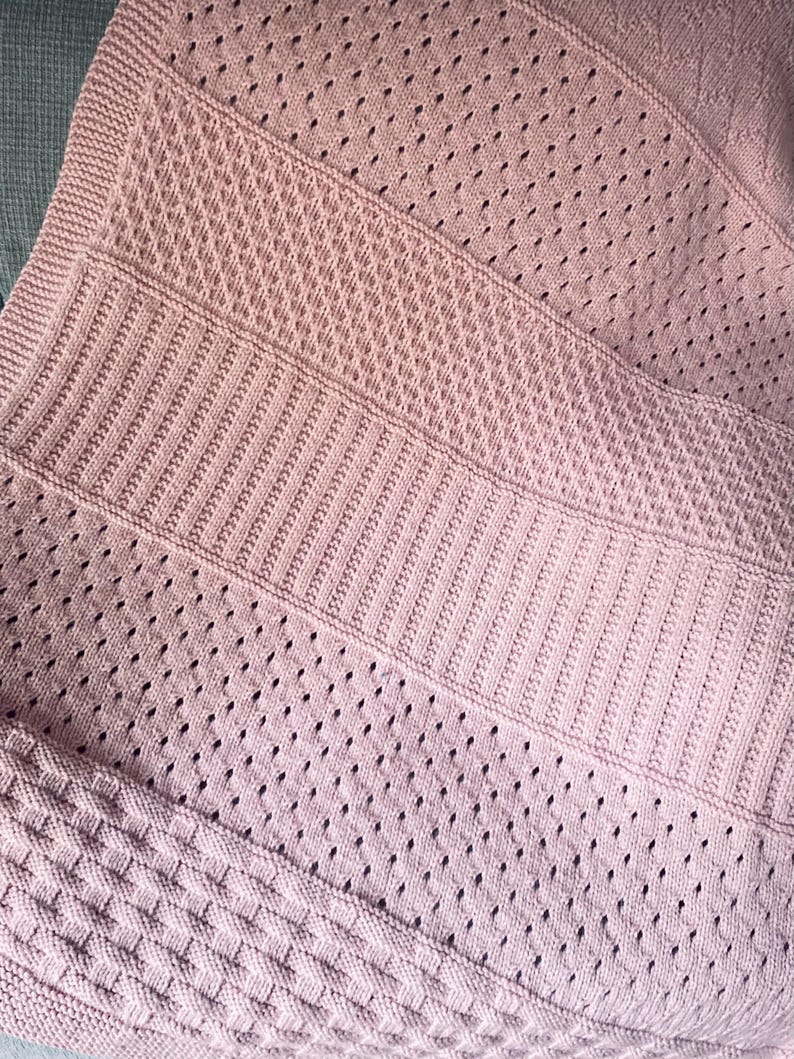 Rosy Fields Blanket Knitting Pattern