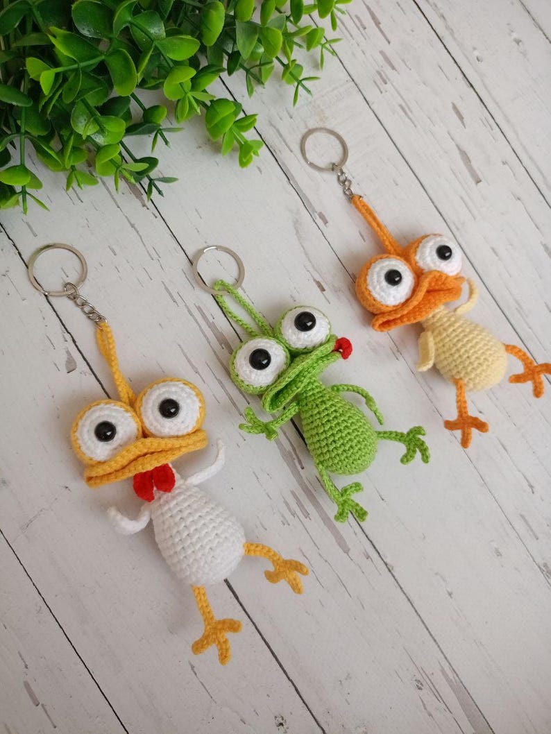 Farm Animal Keychain Crochet Pattern