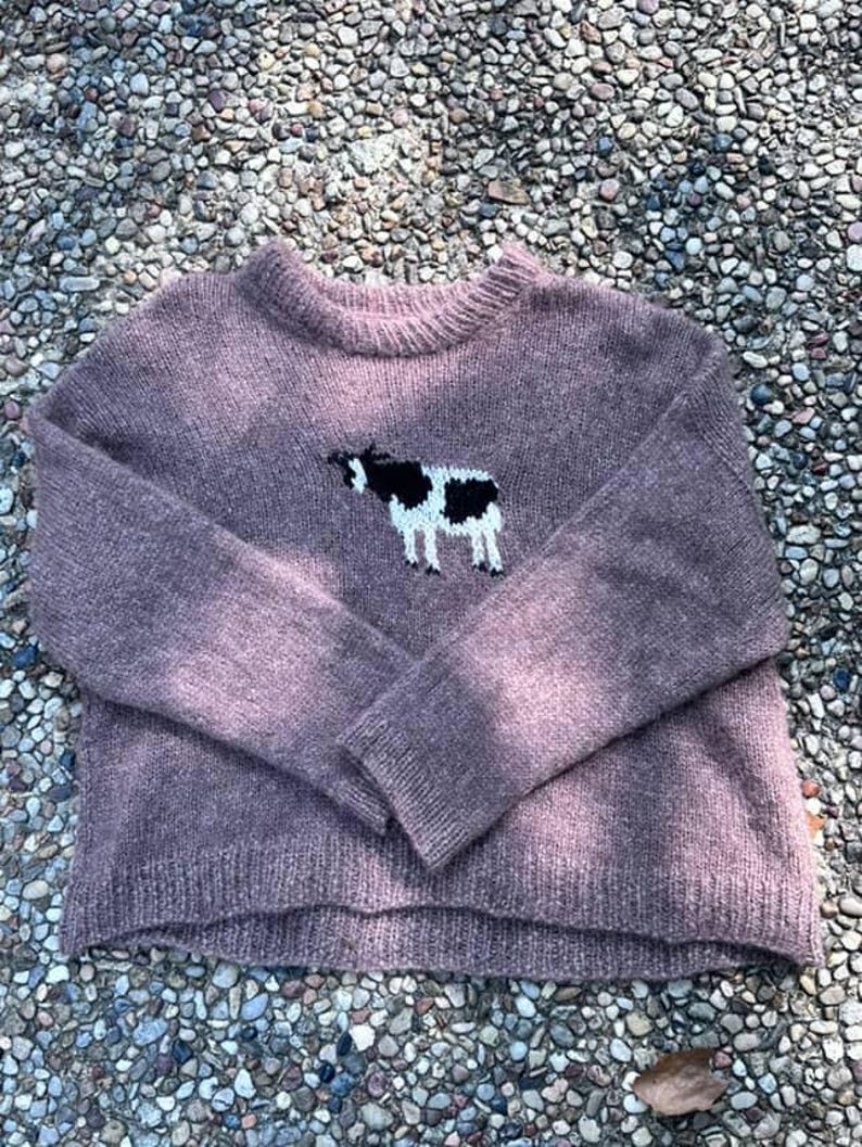 Cow Sweater Knitting Pattern