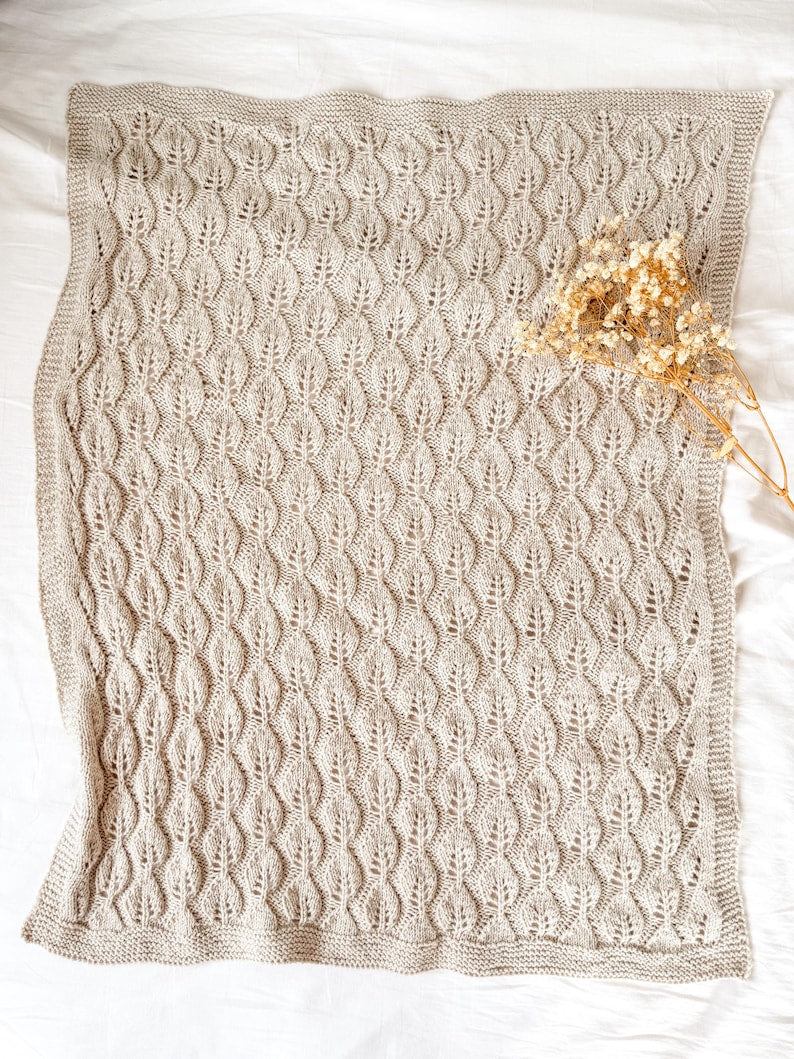Leaf Blanket Knitting Pattern