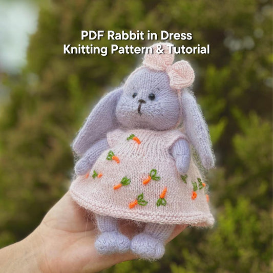 Dressed Bunny Knitting Pattern