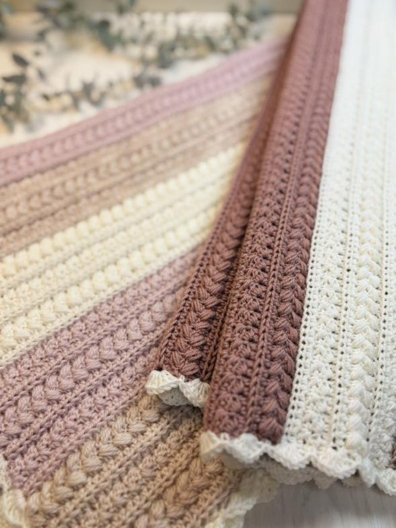 Caramel Rose Blanket Crochet Pattern