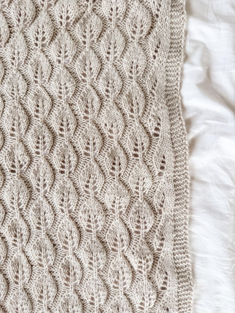 Leaf Blanket Knitting Pattern