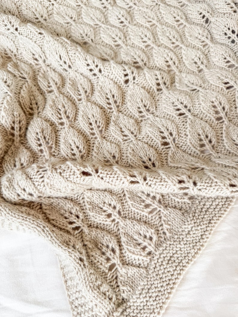 Leaf Blanket Knitting Pattern