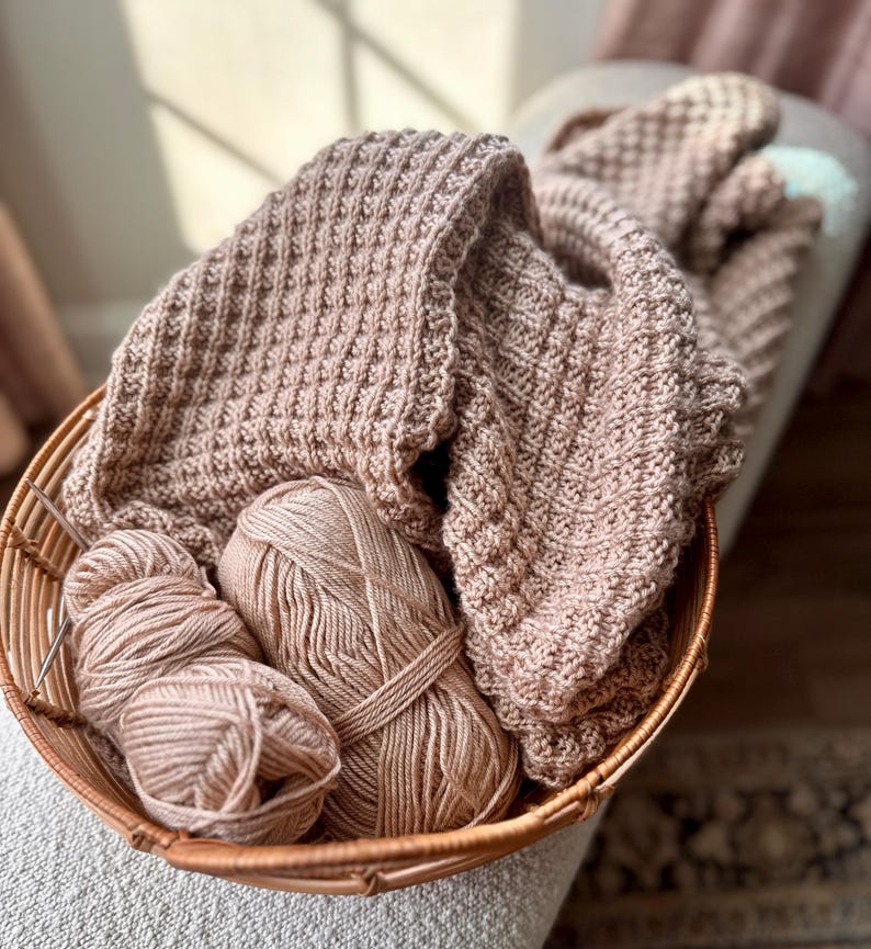 Cappuccino Blanket Knitting Pattern