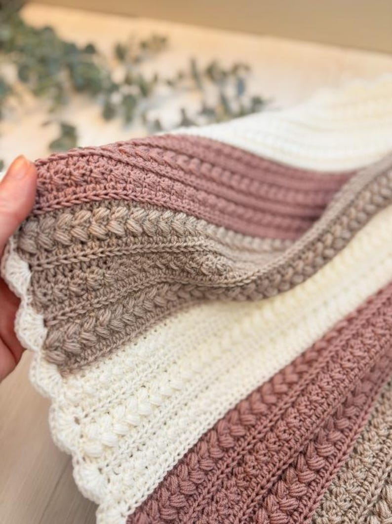 Caramel Rose Blanket Crochet Pattern