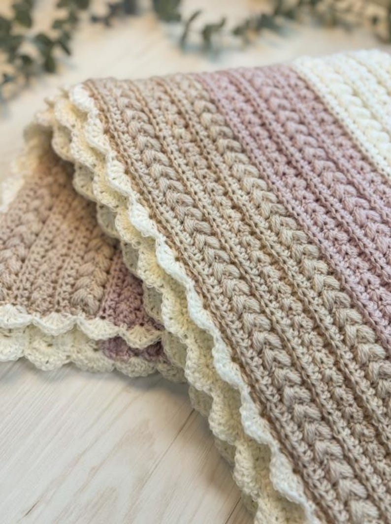 Caramel Rose Blanket Crochet Pattern
