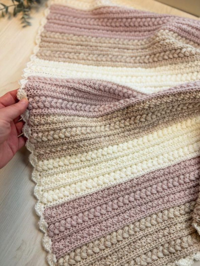 Caramel Rose Blanket Crochet Pattern