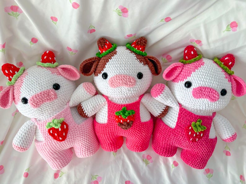 Strawberry Cow Crochet Pattern