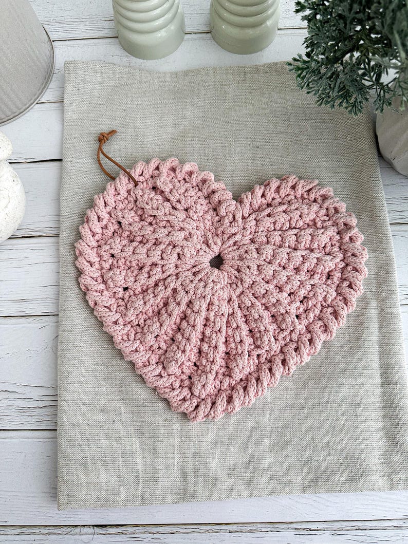 Nordic Heart Trivet Crochet Pattern
