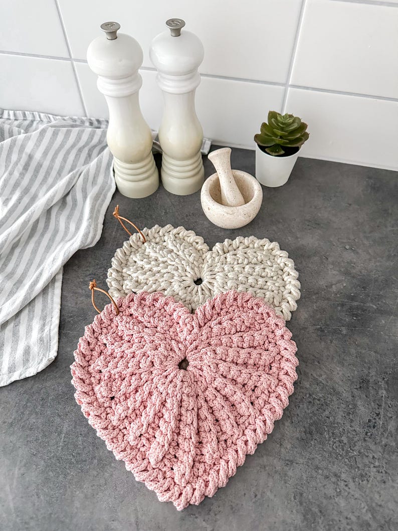 Nordic Heart Trivet Crochet Pattern