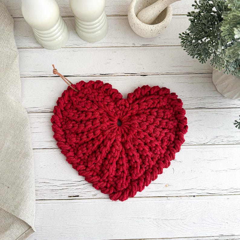 Nordic Heart Trivet Crochet Pattern