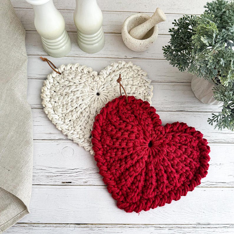 Nordic Heart Trivet Crochet Pattern