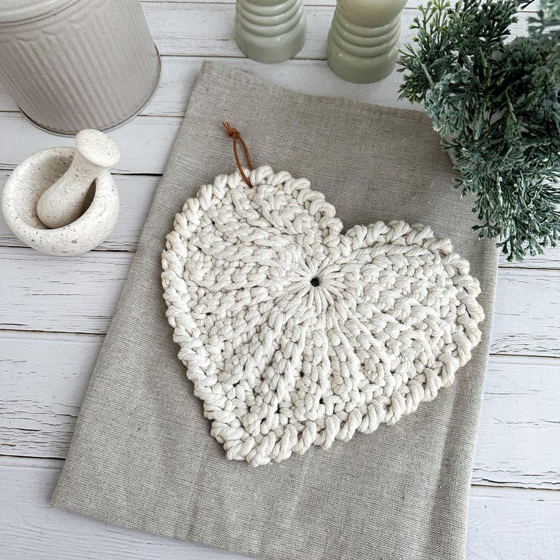 Nordic Heart Trivet Crochet Pattern