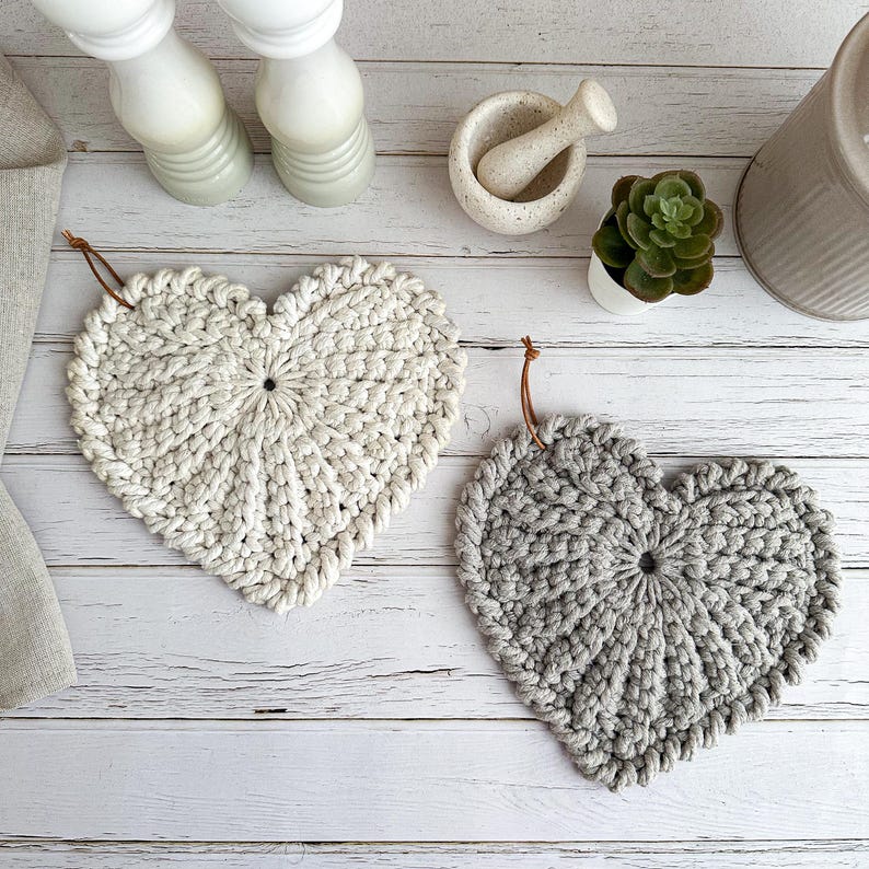 Nordic Heart Trivet Crochet Pattern