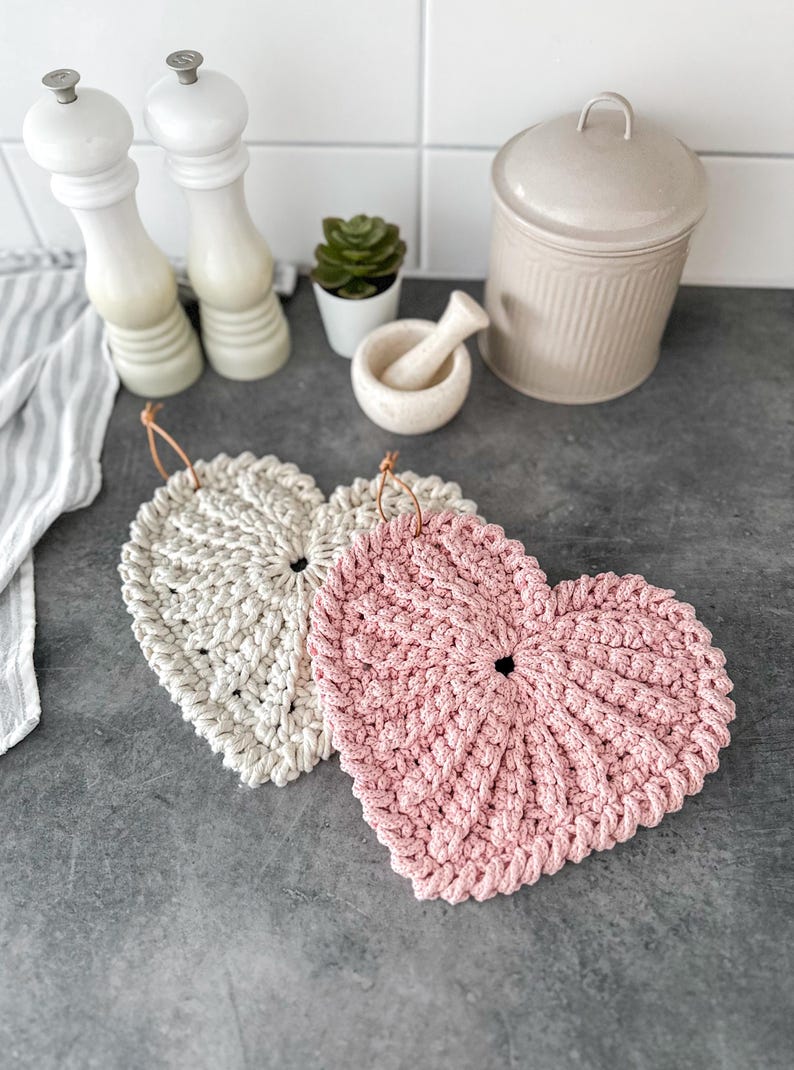Nordic Heart Trivet Crochet Pattern