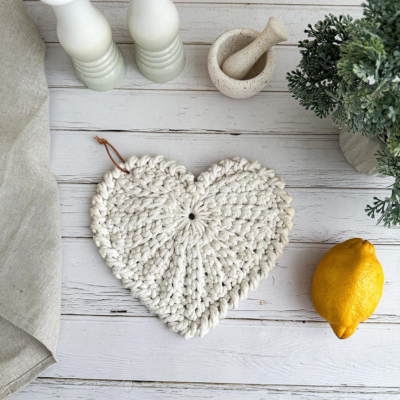 Nordic Heart Trivet Crochet Pattern