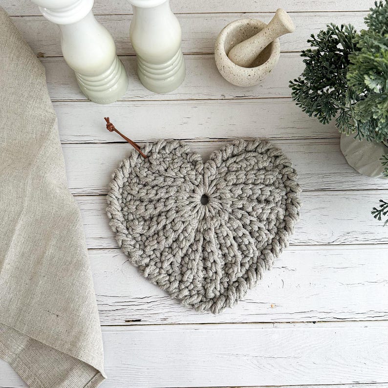 Nordic Heart Trivet Crochet Pattern
