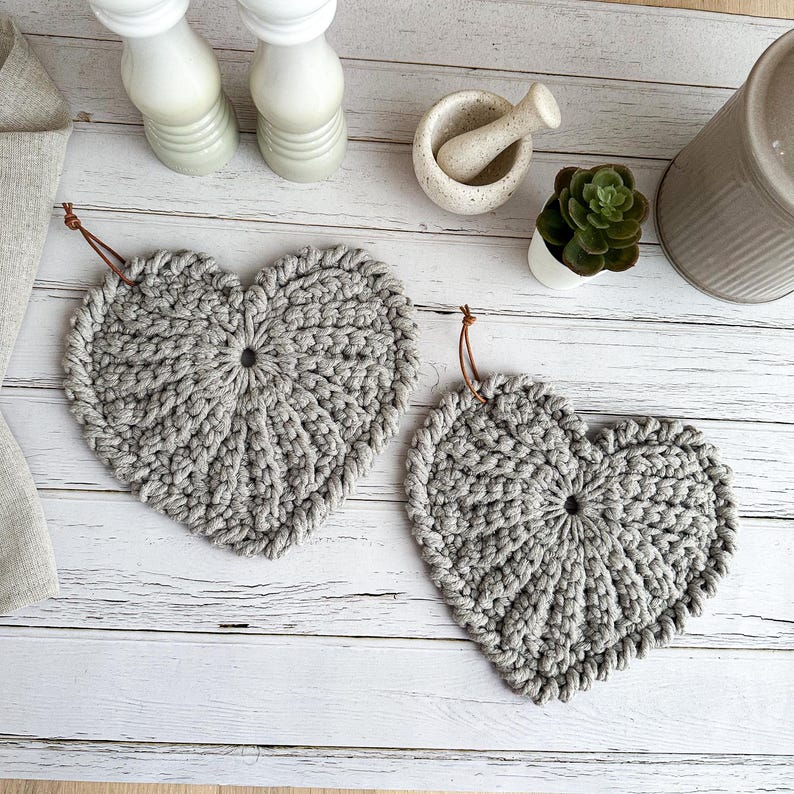 Nordic Heart Trivet Crochet Pattern