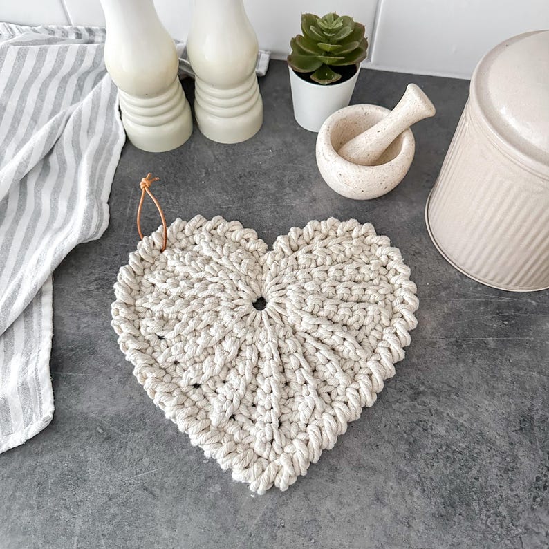 Nordic Heart Trivet Crochet Pattern