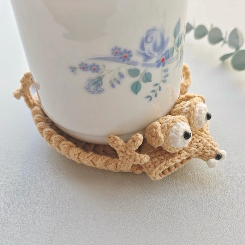 Acorn Coaster Crochet Pattern
