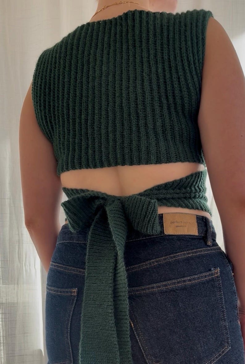 Bow Back Top Crochet Pattern