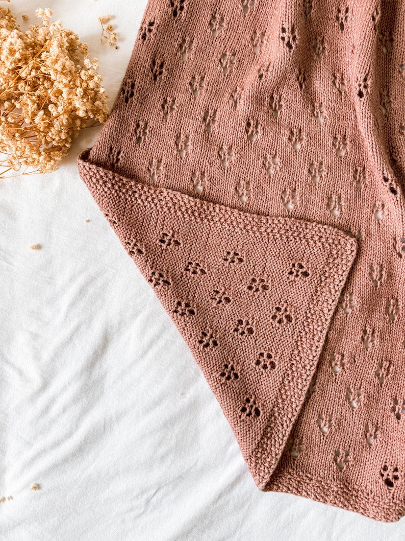Bloom Baby Blanket Knitting Pattern