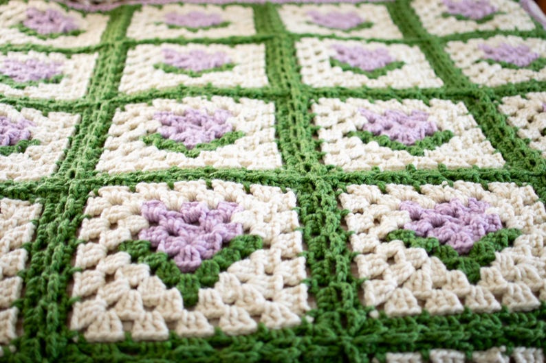 Garden Bloom Blanket Crochet Pattern