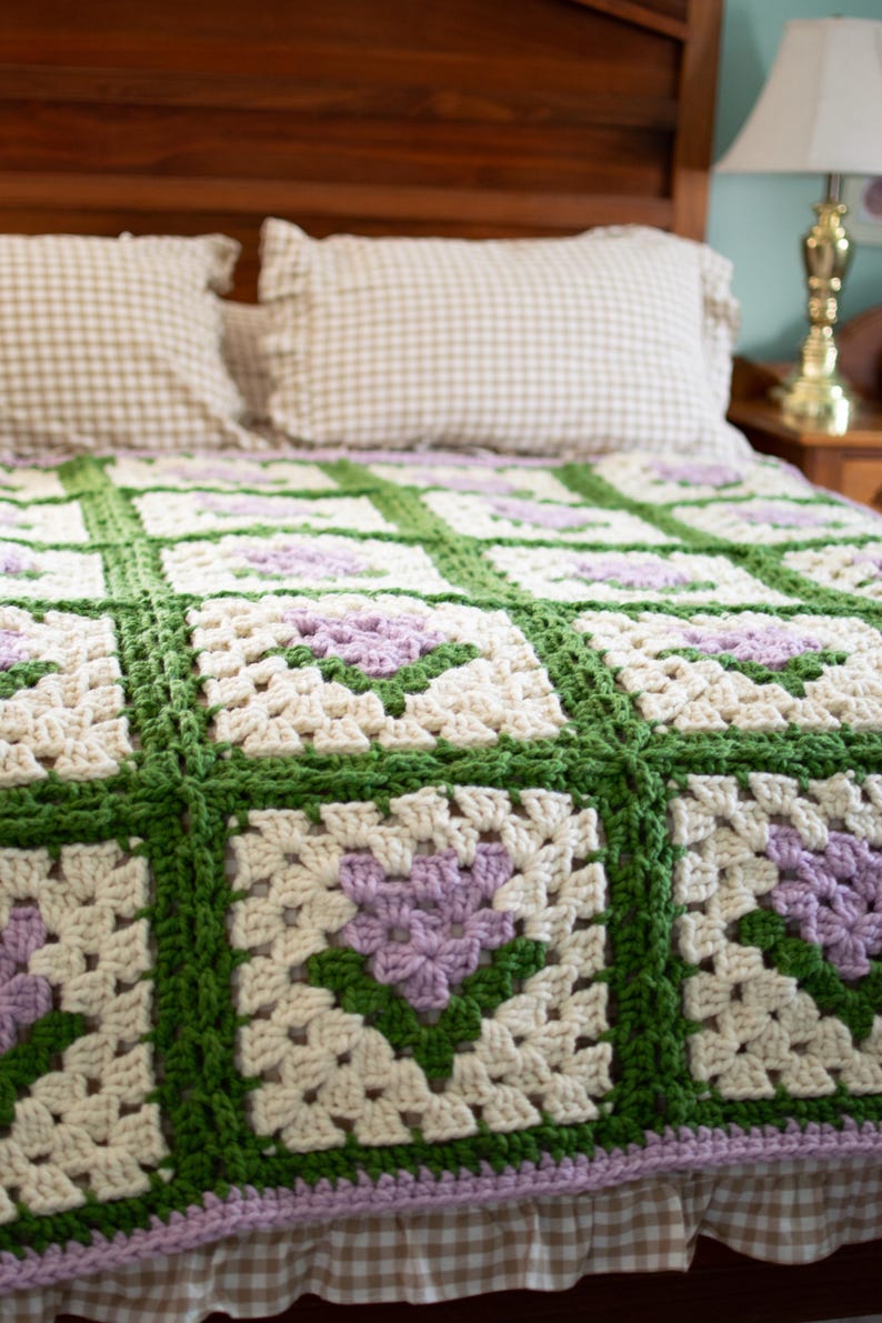 Garden Bloom Blanket Crochet Pattern