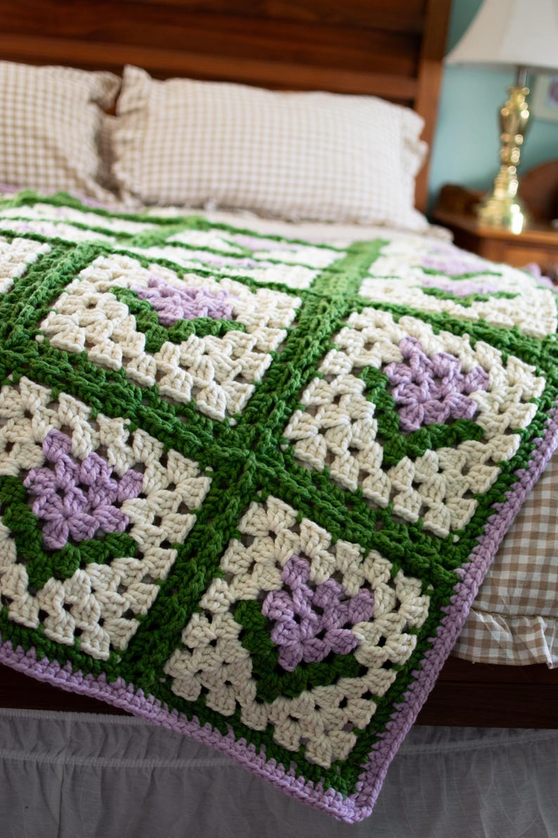 Garden Bloom Blanket Crochet Pattern