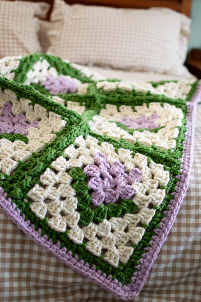 Garden Bloom Blanket Crochet Pattern
