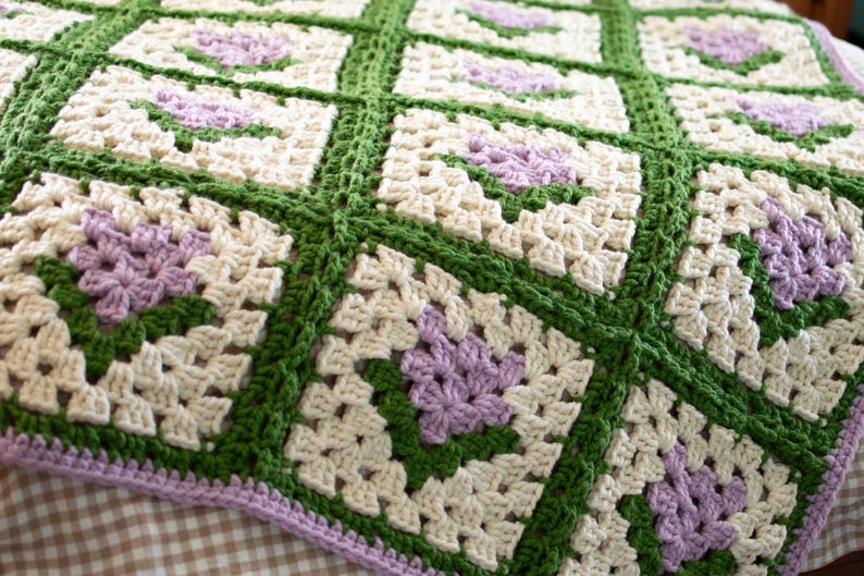 Garden Bloom Blanket Crochet Pattern
